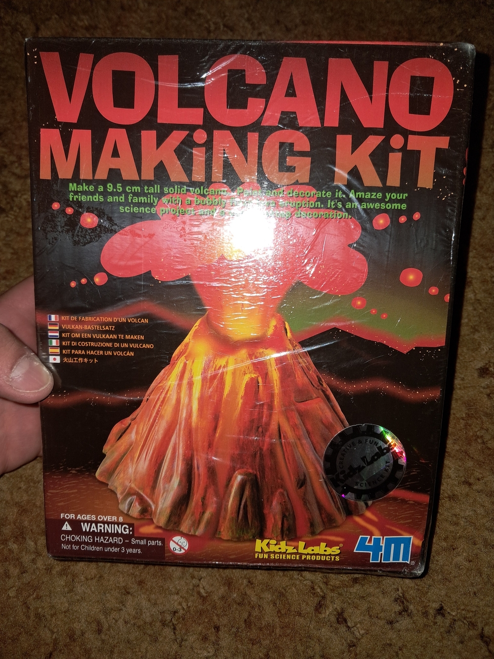 Volcano Making Kit - Red Orange Volcano Sculpture